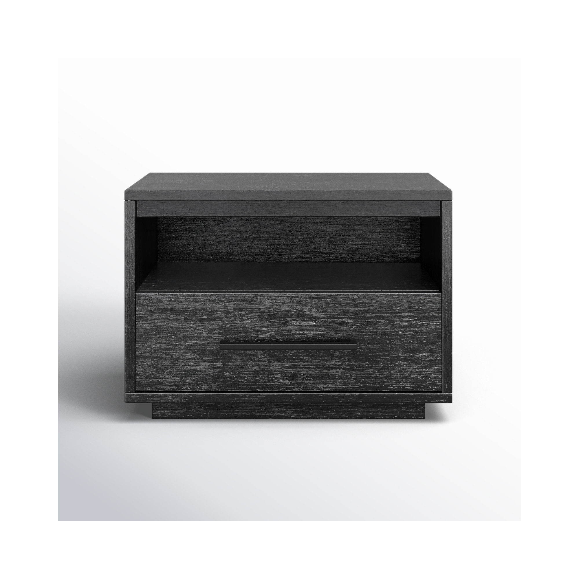 Roxie 1 - Drawer 24.8" Nightstand, Black