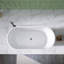59" L X 30" W Freestanding Soaking Contemporary  Extra Deep Acrylic Bathtub