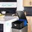 Poubelle de cuisine 13 gallons en acier inoxydable avec deux compartiments, pédale et couvercle à fermeture lente Home Zone Living-123252327