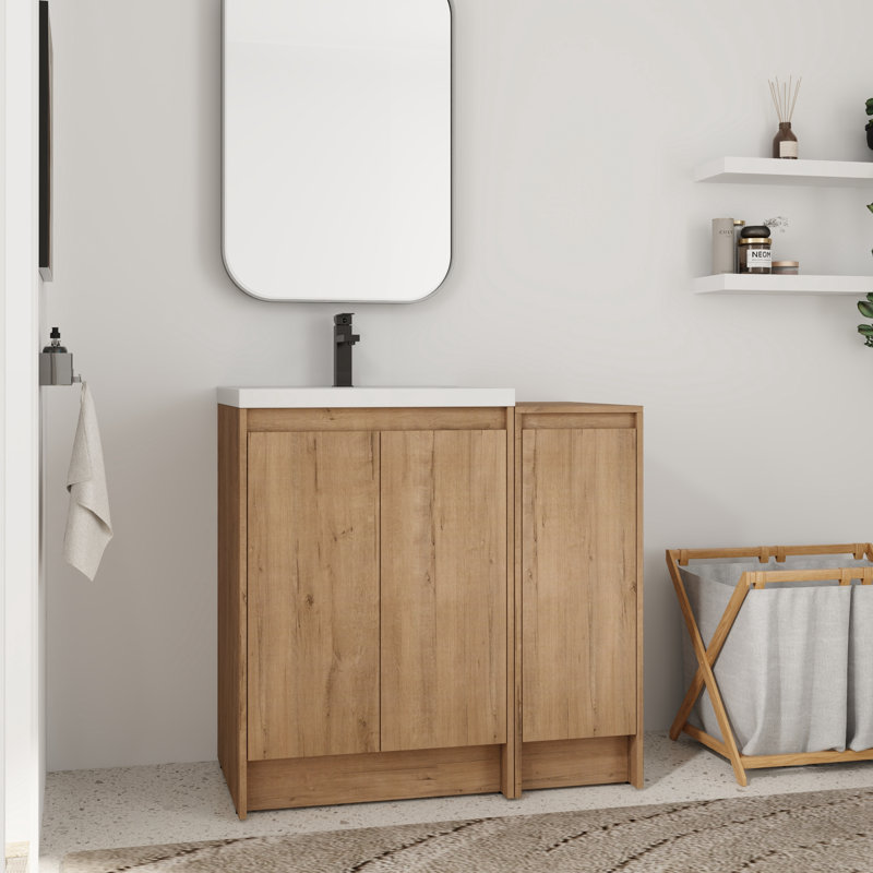 36'' Single Bathroom Vanity with Resin Top