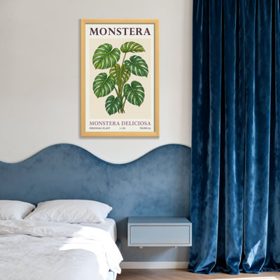Plantes et fleurs - motif tropical Monstera Deliciosa