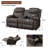 Ambert 70'' Faux Leather Manual Reclining Loveseat with Console Recliner with Heat and Massage - Easy Assembly-960941219