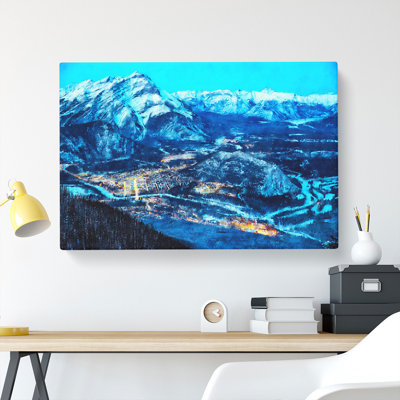 High Above Banff Canada - Wrapped Canvas