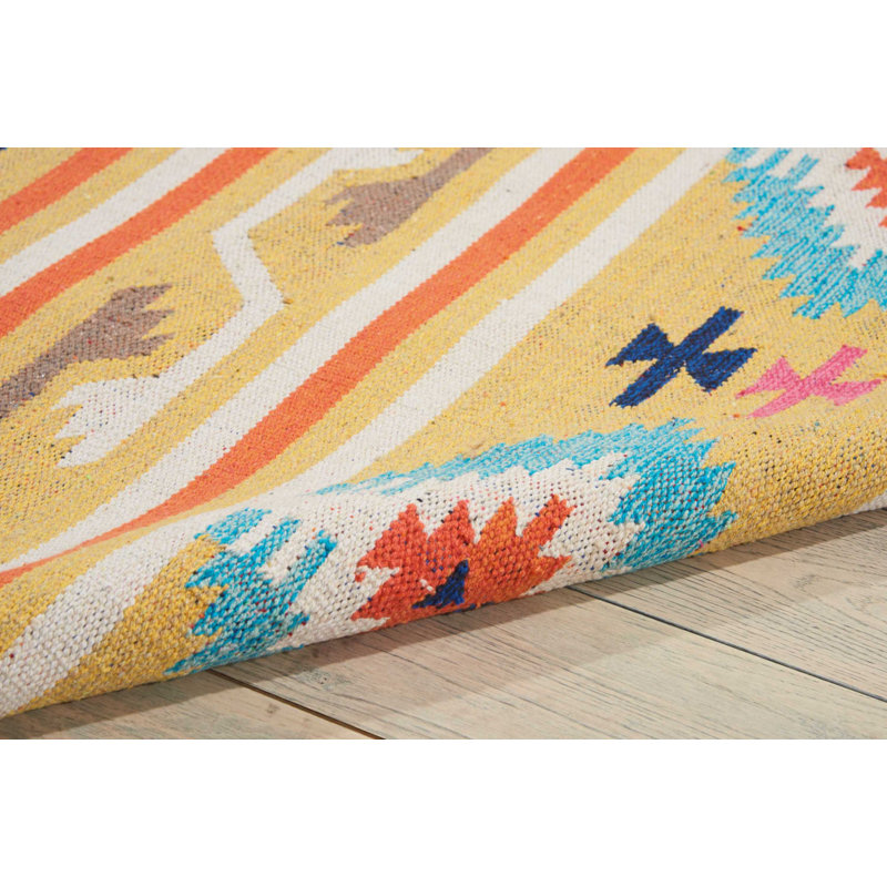 Tapis jaune bohémien Farrah, Rectangle 8 pi x 10 pi