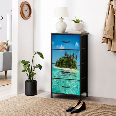Commode pour commode de chambre à coucher pour toute une île tropicale dans un atoll tropical Commodes et commodes en tissu