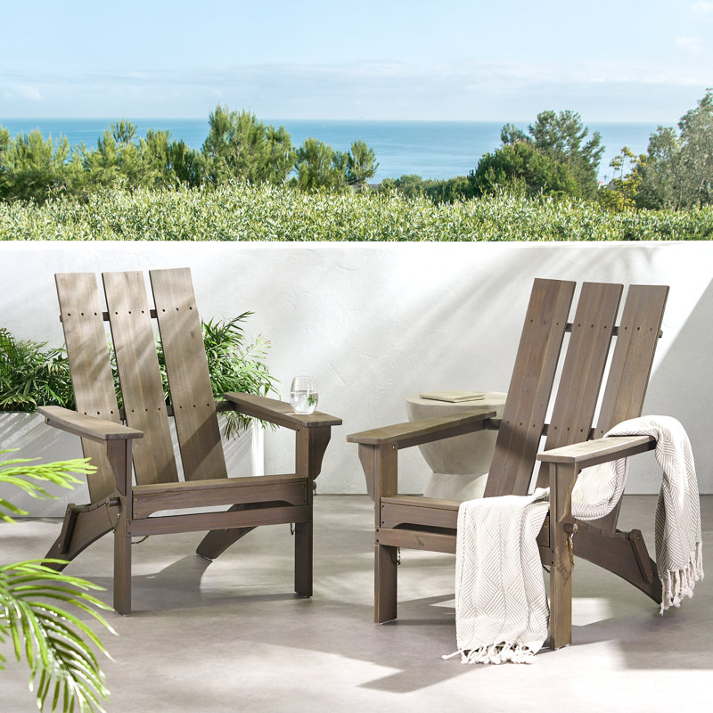 Chaise Adirondack Willmot, gris