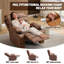 Très grand fauteuil inclinable manuel en cuir de polyuréthane avec massage et chaleur, capacité de 350 lb, 3 couleurs-1478671580