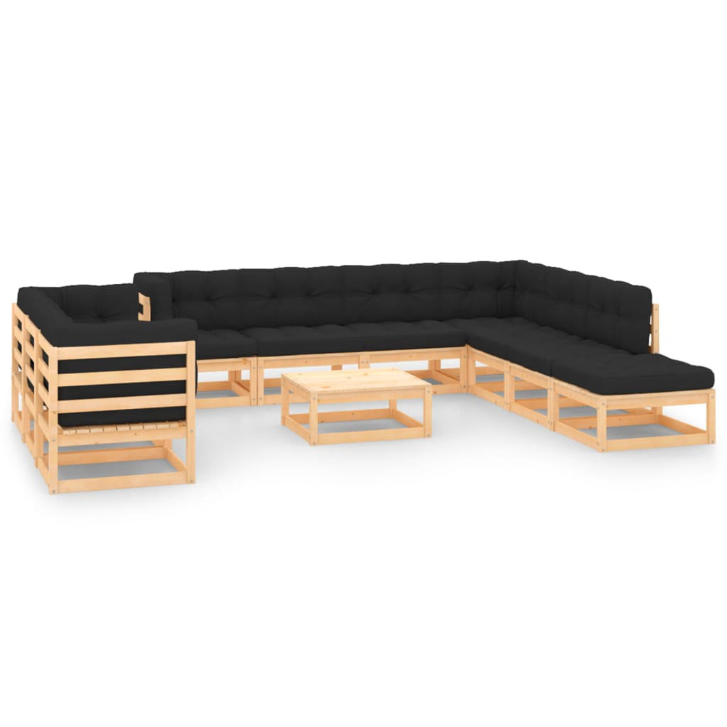 9-Sitzer Lounge-Set Heidrick mit Polster