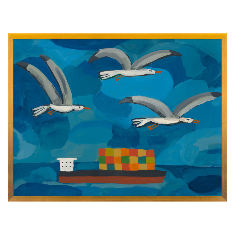 Gulls On The Sea Print by Michael Doyle, 14" H x 18" W