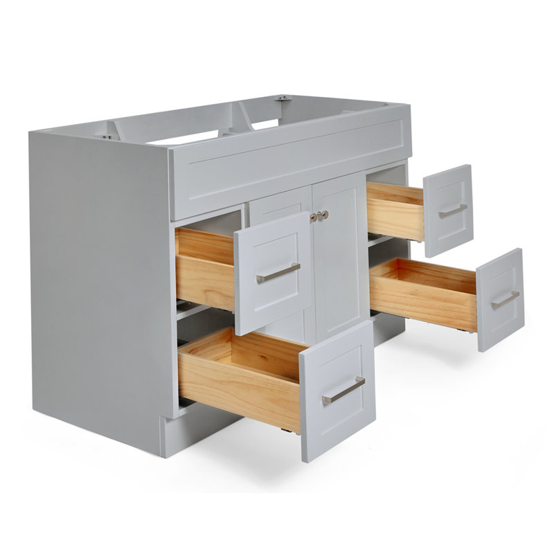 Base de meuble-lavabo simple 42 po Paulla, gris