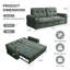 Canapé-lit convertible multifonctionnel en chenille de 77 po avec ports de chargement USB - Canapé-lit en chenille doux pour le salon-128971363