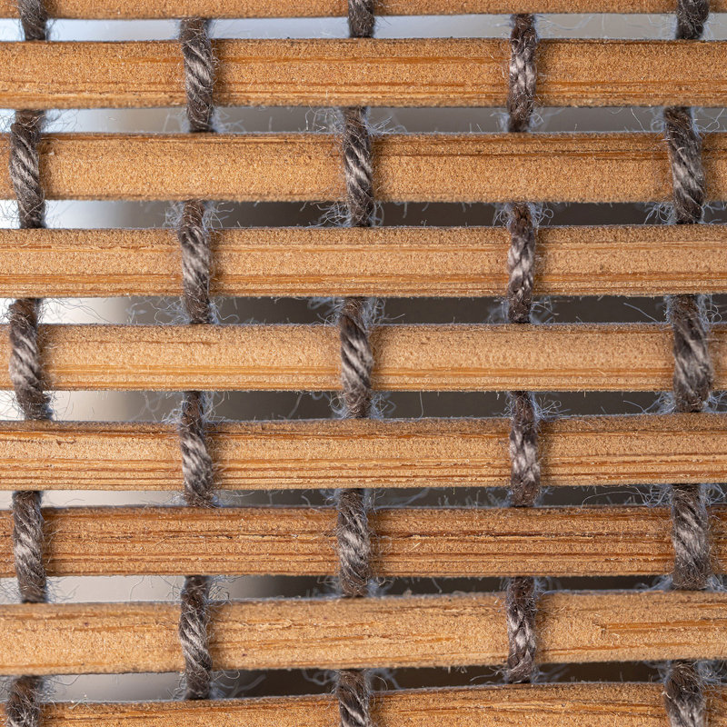 Cordless Light Filtering Woven Wood Bamboo Roman Shade with Valance, 29"W x 64"L, Acorn