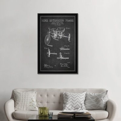 « g.w. mignon bike extension », reproduction d’impression sur toile en gris anthracite