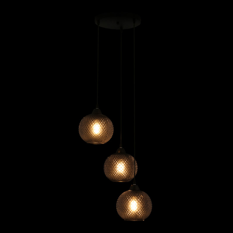 3 - Light Cluster Pendant, Grey