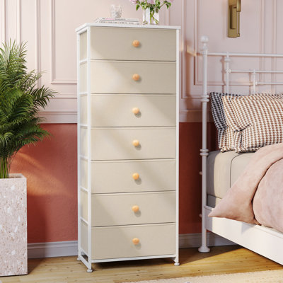 Commode 7 tiroirs l 19,69 po Caelyn, beige