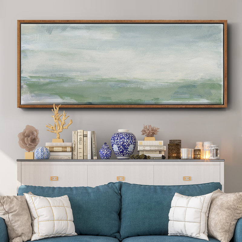Bord de mer I - toile encadrée, H 24 po x l 60 po