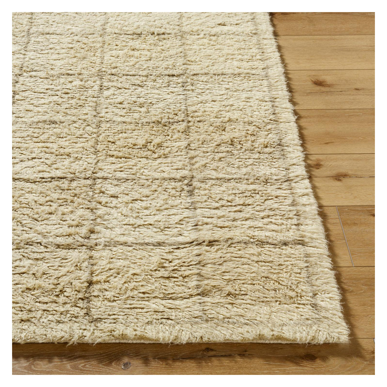 Anemone Hand Tufted Wool Tan Rug, Rectangle 5' x 7'6"