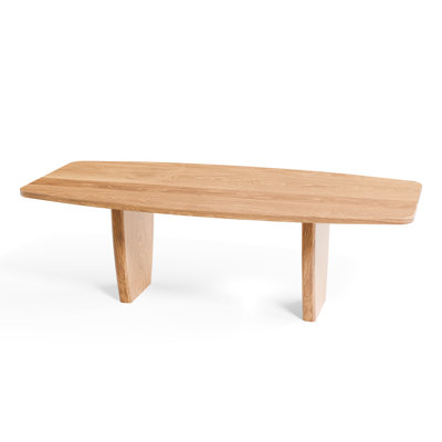 Solid Wood Danish Oval Dining Table with Flora Base