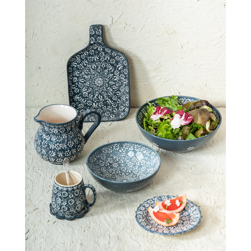 Hand Painted Ceramic Ceramic Coaster, Gray