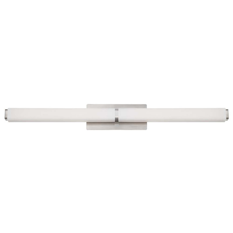 Applique murale encastrée à 1 lumière DEL à intensité variable Erby, Nickel brossé, 2700 K, H 5 po x l 39 po x P 3 po