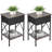 Set Of 2 Fabric Drawer Nightstand With Open Shelf, Small Bedside Table For Bedroom, Living Room Or Dorm-641028252