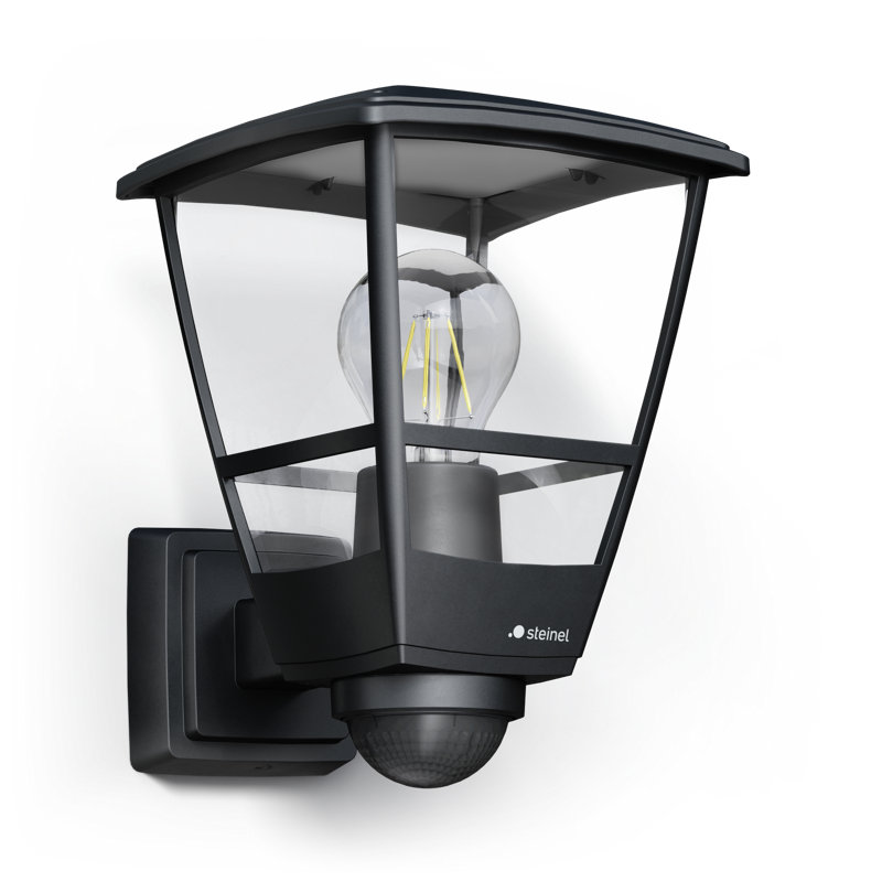Outdoor Wall Light L 10 S Black, Motion Sensor, Classic Wall Latern, E27