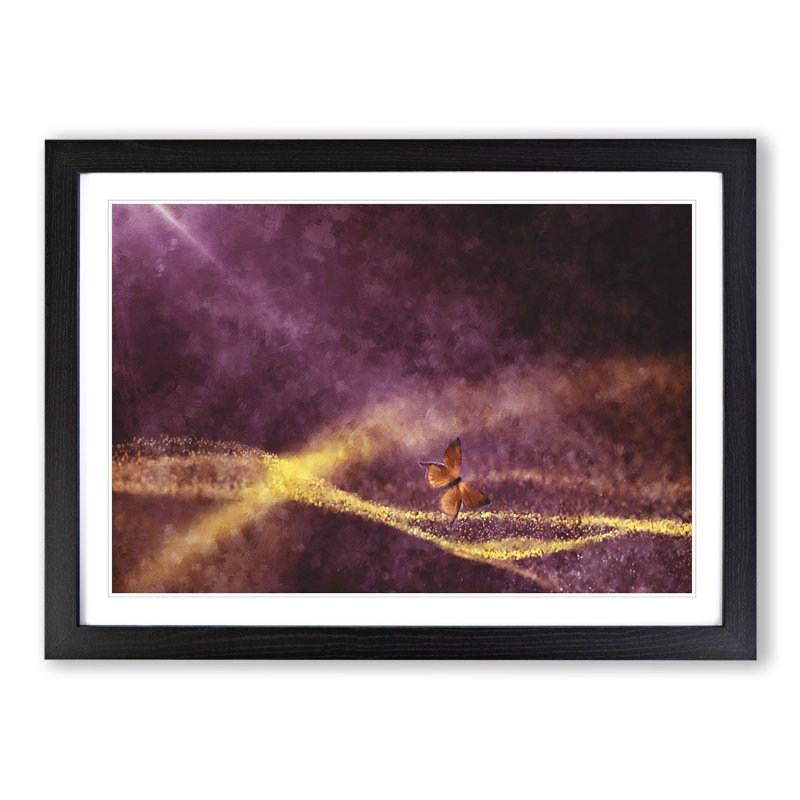 Butterfly Vol.1 - Picture Frame Painting, Black Framed, 27cm H x 36cm W x 2cm D