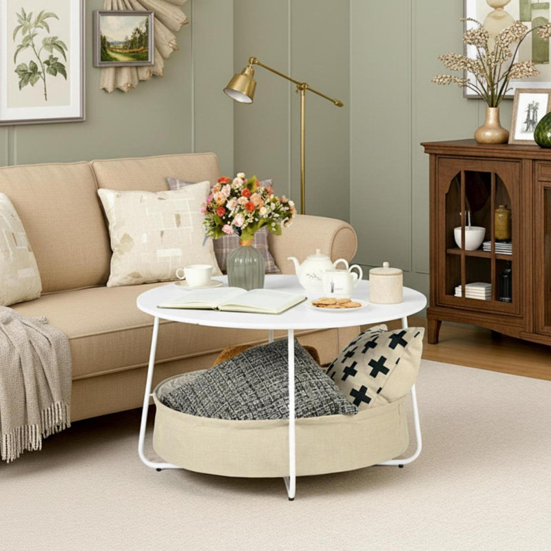 Cross Legs Coffee Table with Storage