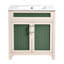 Meuble-lavabo de salle de bain avec lavabo en céramique