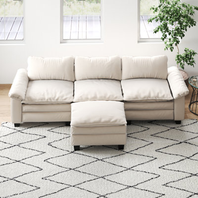 Canapé modulaire de luxe avec repose-pieds