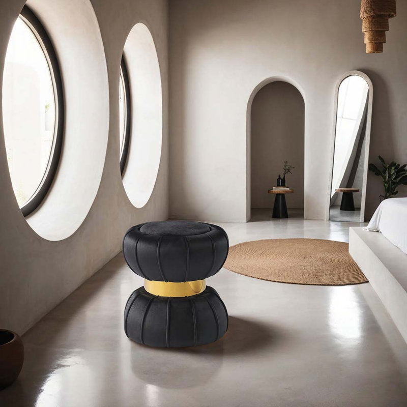 Tabouret d'appoint rond en acier inoxydable