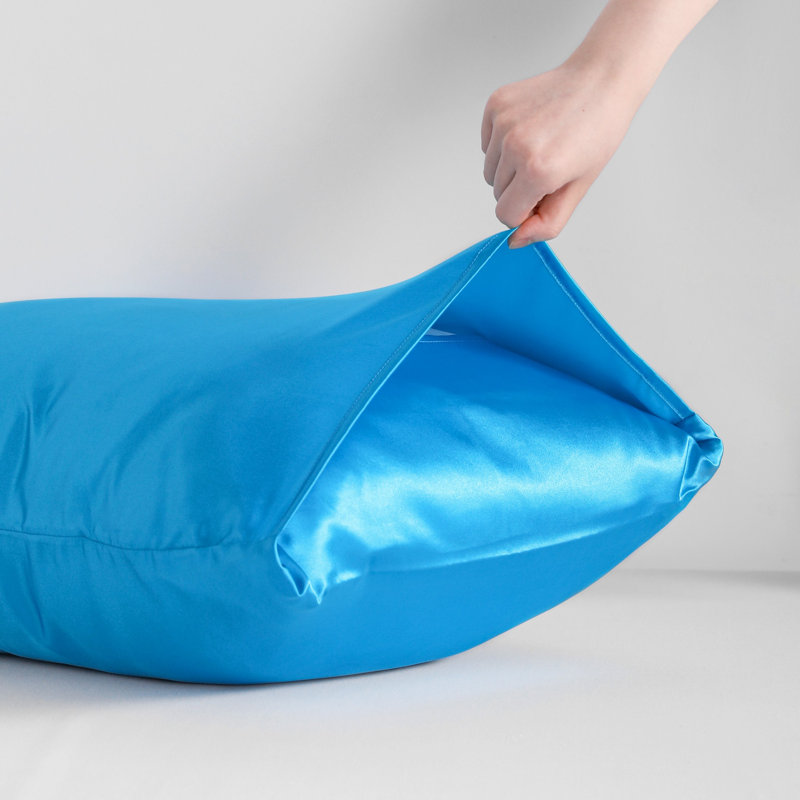 Taie d'oreiller soyeuse en microfibre, Bleu royal