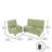 Kid Comfort Collective Modular Chair and Sofa, 2-Piece Set - Fern Green-124164543