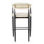 2 en cuir brun moderne beige, structure en fer, H 42 po moderne (2) P 20,88 po x l 22,73 po