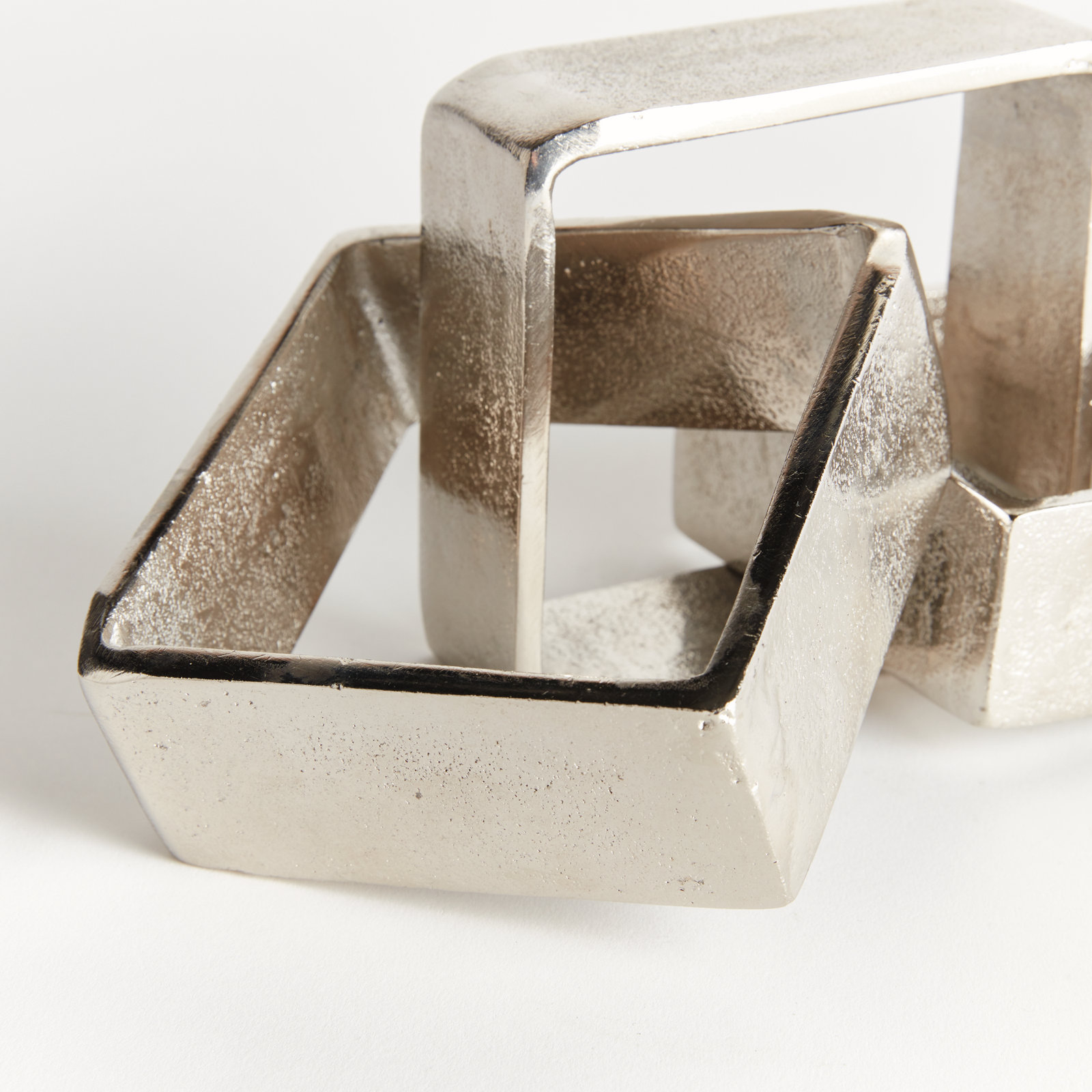 Square Chain Sculpture, Silver