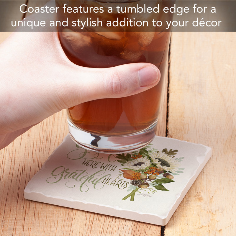 Gather Here Single Tumbled Tile Coaster Create Your Own Set
