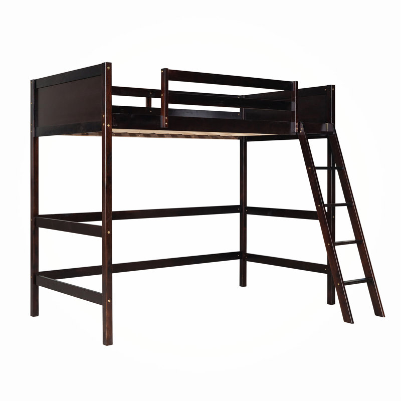 Heldur Kids Twin Loft Bed, Espresso