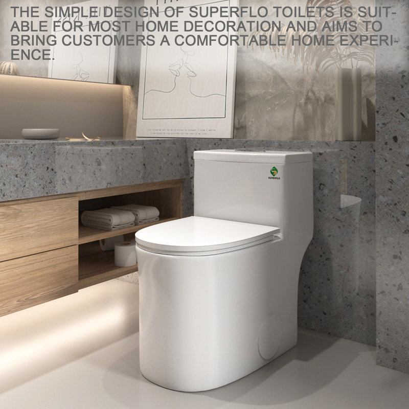 White Elongated Dual-Flush Macerating Toilet with 17'' Seat Height