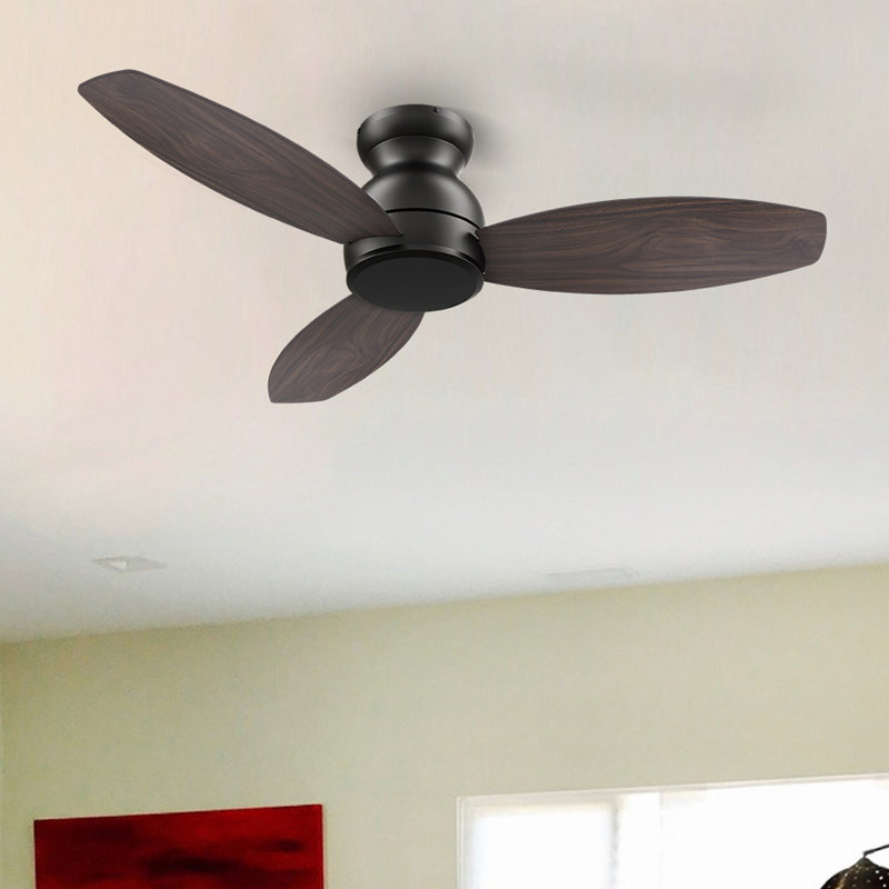 Gatton 48'' Ceiling Fan without light, Dark Gray/Black