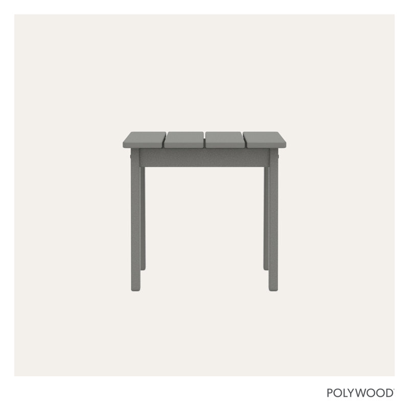 POLYWOOD X  Sol 72 End Table, Slate Gray