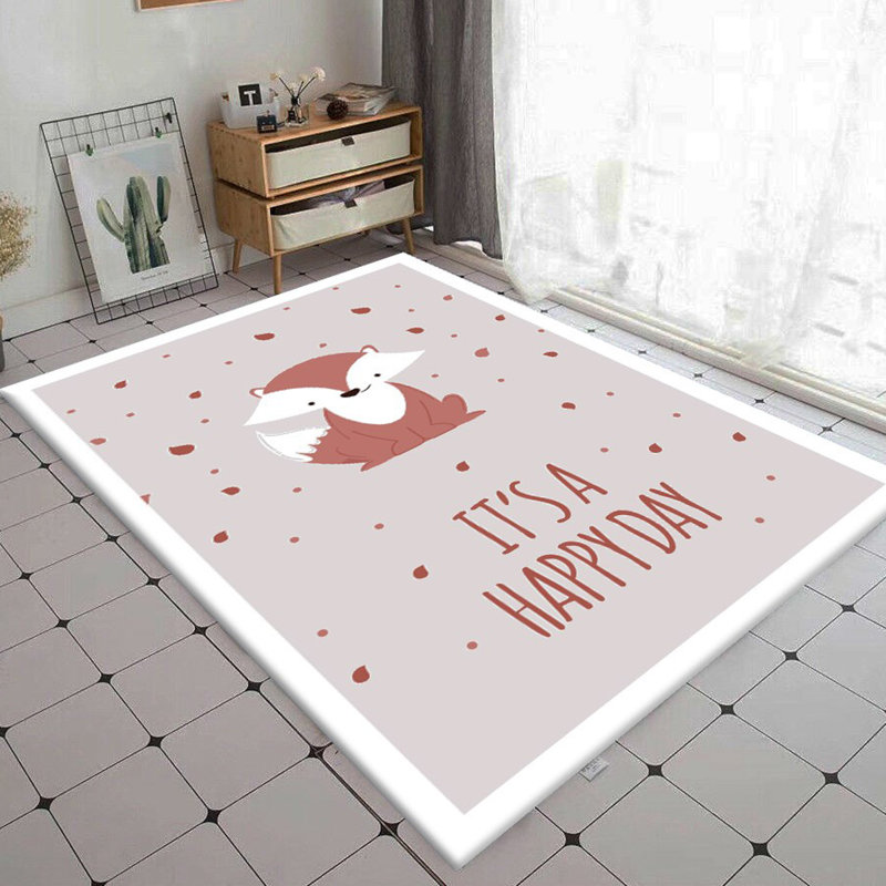 Tapis brun / gris en polyester tissé à la machine Golub, Rectangle 4 pi 11 po x 7 pi 7 po