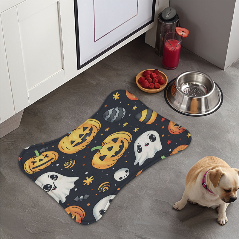 Tapis d'alimentation en forme d'os 1 pièce Playful Phantoms, XL (18 po)