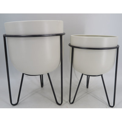 Ensemble de 2 pots en métal Emalyn