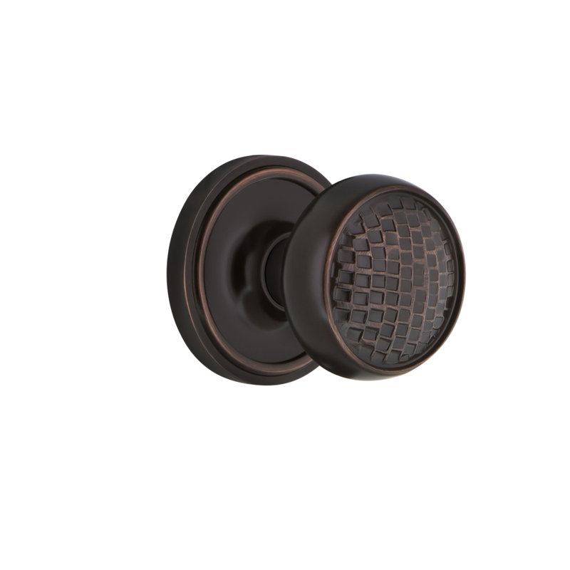 Classic Rosette with Craftsman Door Knob, Timeless Bronze