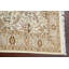 Tapis ivoire en laine et en soie noué à la main de conception unique 3 pi 11 po x 6 pi 3 po