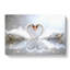 Swans Forming A Love Heart In Abstract - Wrapped Canvas-55337781