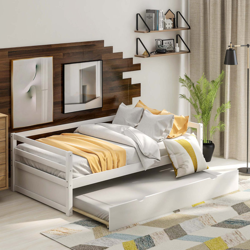 Theodosius Daybed with Trundle Bed, White