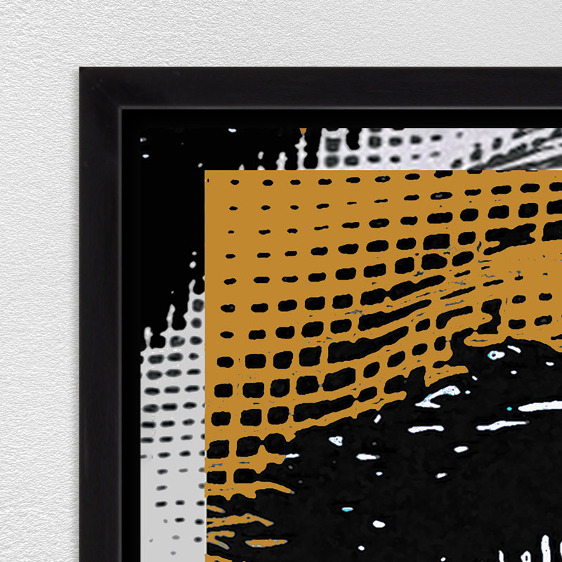 «Profile 3» par Jeffrey Goodman - Peinture sur toile à cadre flottant, H 45,75 po x l 31,75 po, Verre