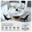 Table de salle à manger 59 "ronde avec plateau tournant rotatif Lazy Susan-795832108-795832111