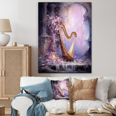 Lyre Lore Mythical Mauve sur toile